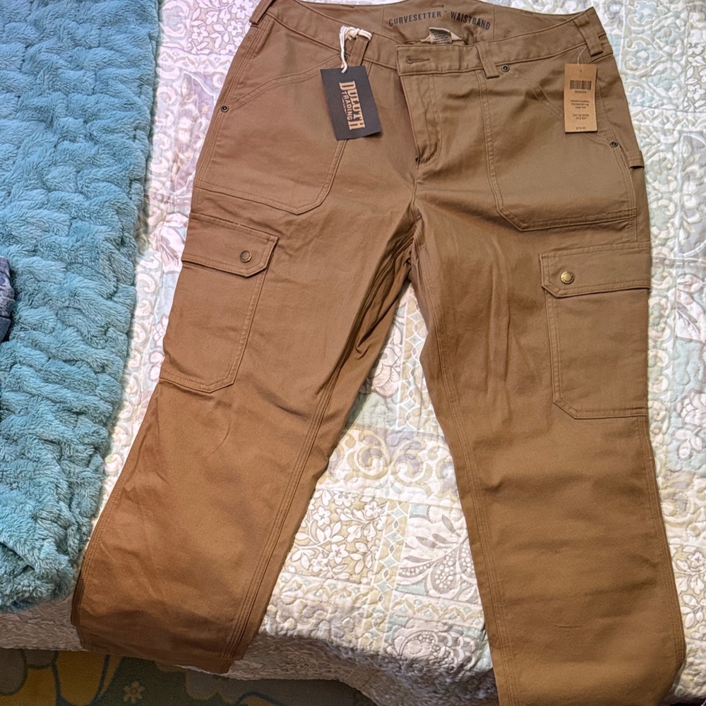 Duluth Trading Co Brown Straight Leg Pants